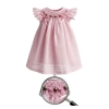 #VestidoInfantil #ModaBebés #VestidoRosaPastel #NidoDeAbeja #BordadoArtesanal #EstiloClásico #ModaAtemporal #RopaEleganteBebés #EventosEspeciales #CreacionesFlérida