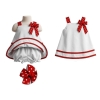 #ConjuntoInfantil #ModaBebés #VestidoBlanco #DetallesEnRojo #EstiloModerno #LunaresEncantadores #BombachoInfantil #ModaTierna #EventosEspeciales #CreacionesFlérida