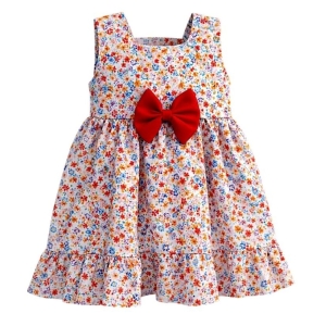 #VestidoInfantil #ModaNiñas #VestidoFloral #EstiloColorido #LazoRojo #ModaTierna #RopaInfantil #EventosEspeciales #OutfitEncantador #CreacionesFlérida