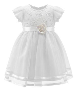 #VestidoDeCeremonia #ModaInfantil #VestidoDeBautizo #EncajeElegante #FlorDePerlas #VestidoBlanco #EventosEspeciales #RopaFormalNiñas #EstiloAtemporal #CreacionesFlérida