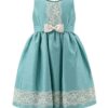 #VestidoInfantil #ModaNiñas #VestidoVerde #EncajeElegante #VestidoConLazo #EstiloClásico #EventosInfantiles #RopaFormalNiñas #ModaSofisticada #CreacionesFlérida