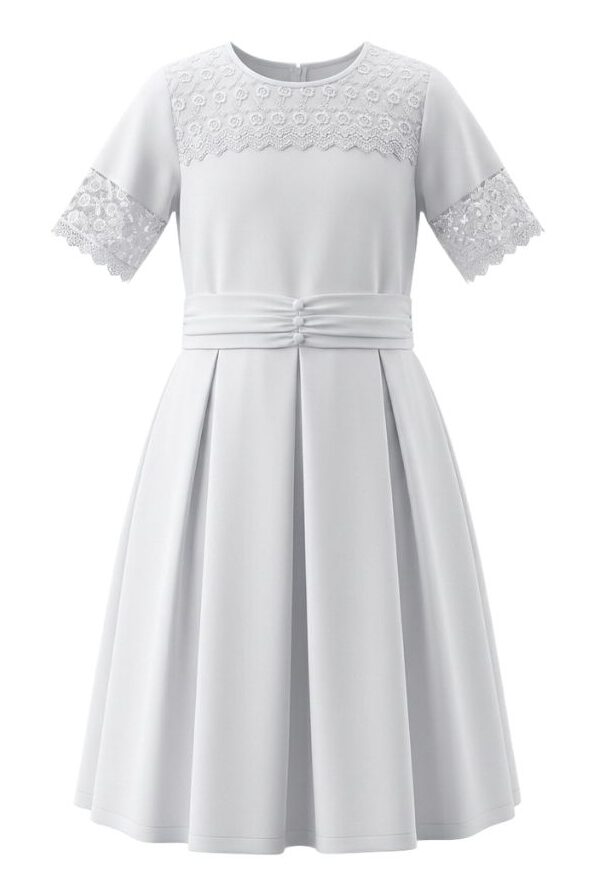 #VestidoElegante #ModaFemenina #EstiloClásico #EncajeDelicado #VestidoBlanco #CeremoniaEspecial #ModaSofisticada #EventosFormales #VestidoRomántico #CreacionesFlérida