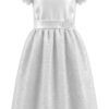 #VestidoDeCeremonia #ModaInfantil #VestidoBlanco #TulBordado #DetallesFlorales #EleganciaInfantil #EventosEspeciales #RopaFormalNiñas #EstiloSofisticado #CreacionesFlérida