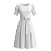 #VestidoElegante #ModaFemenina #EstiloClásico #EncajeDelicado #VestidoBlanco #CeremoniaEspecial #ModaSofisticada #VestidoConLazo #EventosFormales #CreacionesFlérida
