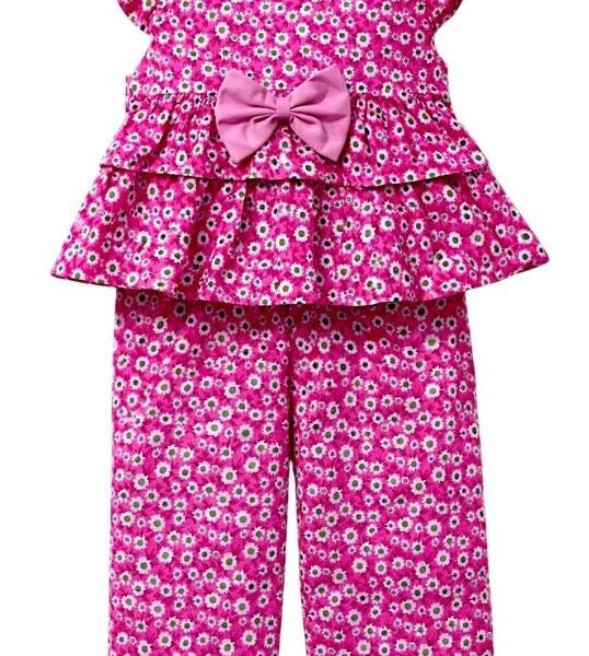 #ConjuntoInfantil #ModaNiñas #EstiloFloral #VestidoRosa #LazoDecorativo #ModaTierna #OutfitInfantil #ModaDeTemporada #EventosEspeciales #CreacionesFlérida