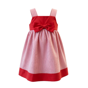 #VestidoInfantil #ModaNiñas #RayasClásicas #VestidoRojoYBlanco #EstiloElegante #ModaDeTemporada #VestidoConLazo #EventosEspeciales #OutfitInfantil #CreacionesFlérida