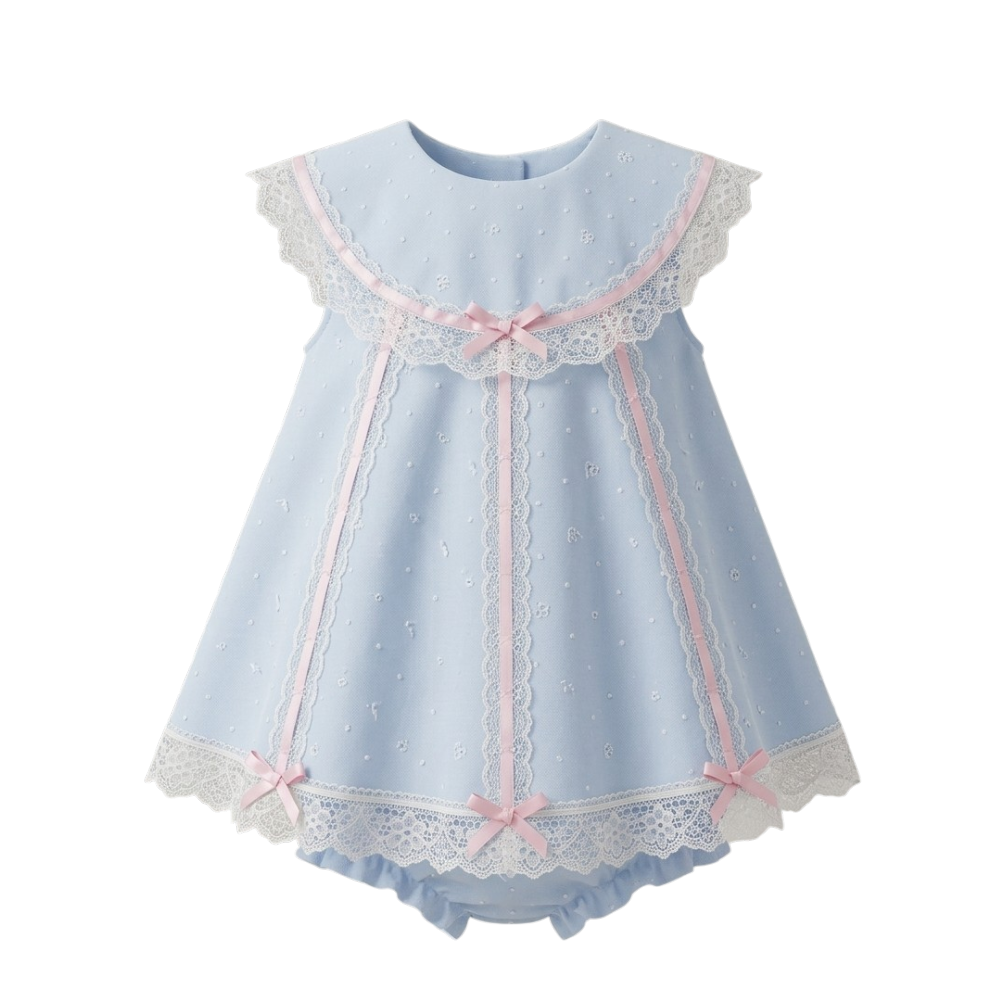 Batica Con Encaje Y Bloomer A Juego